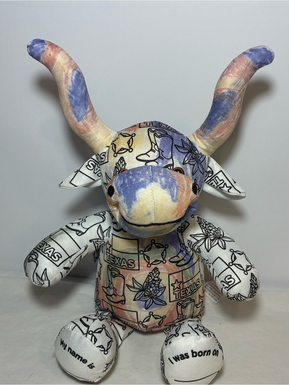 Texas Longhorn coloring stuffed bull